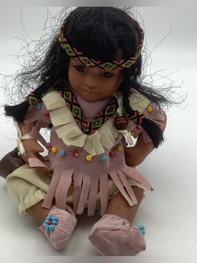 Native American Ceramic Doll